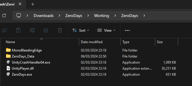 Figure 4: Displays the contents of the extracted folder