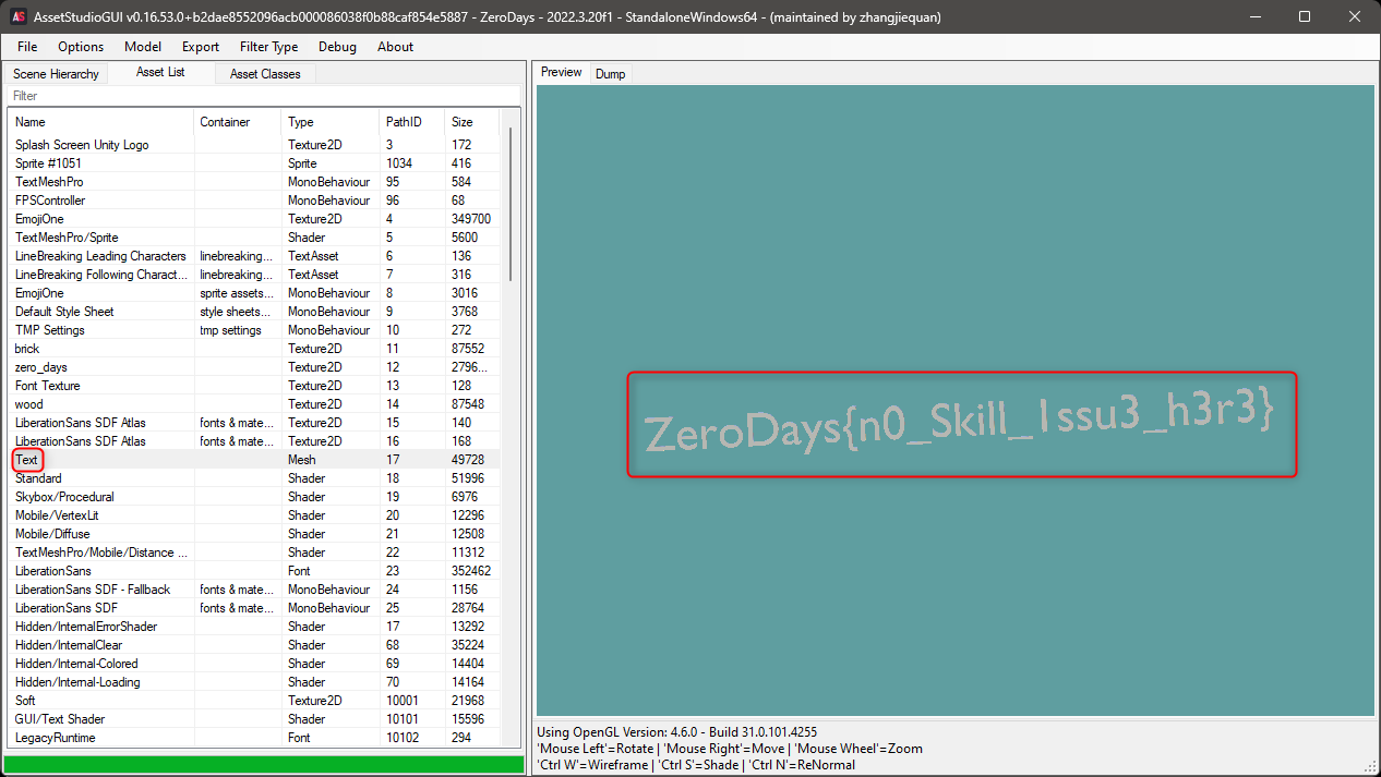 Figure 9: Depicts the flag within the AssetStudioGUI interface