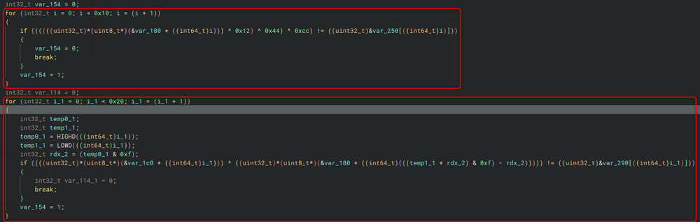 Figure 7: Depicts the two loops utilized in validating the first and second input strings